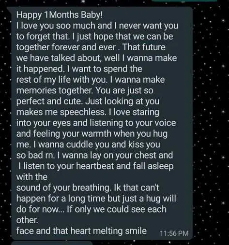 1 month anniversary text messages
