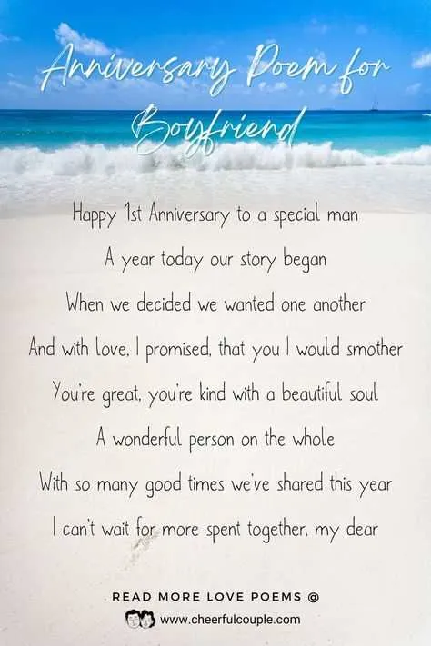 1 year anniversary messages for him