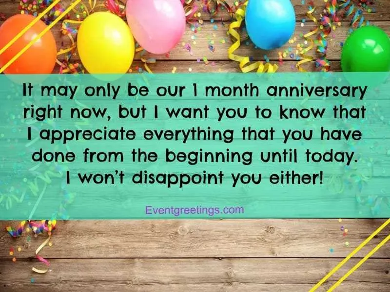 1 year and 1 month anniversary message