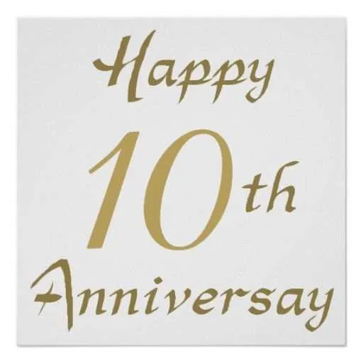 10 year work anniversary messages