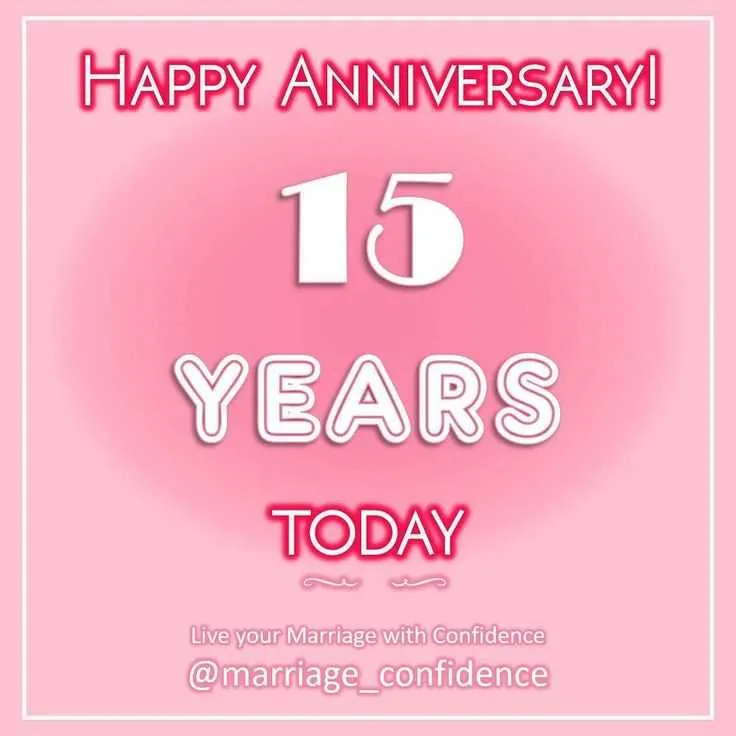 15 year anniversary messages