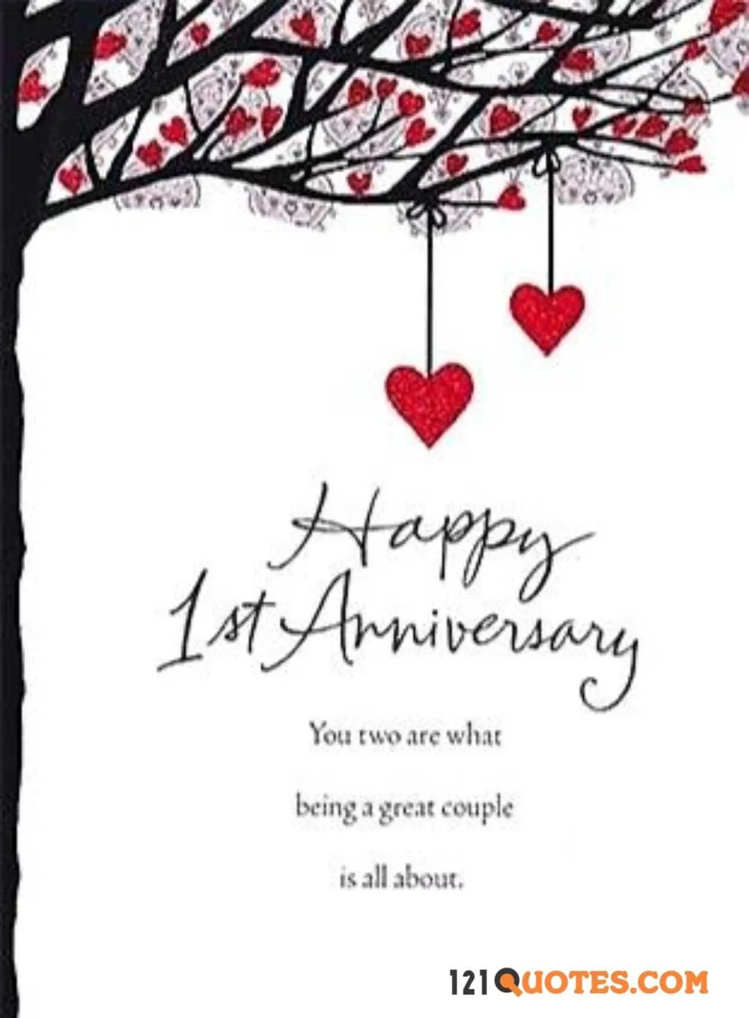 1st wedding anniversary message for couple