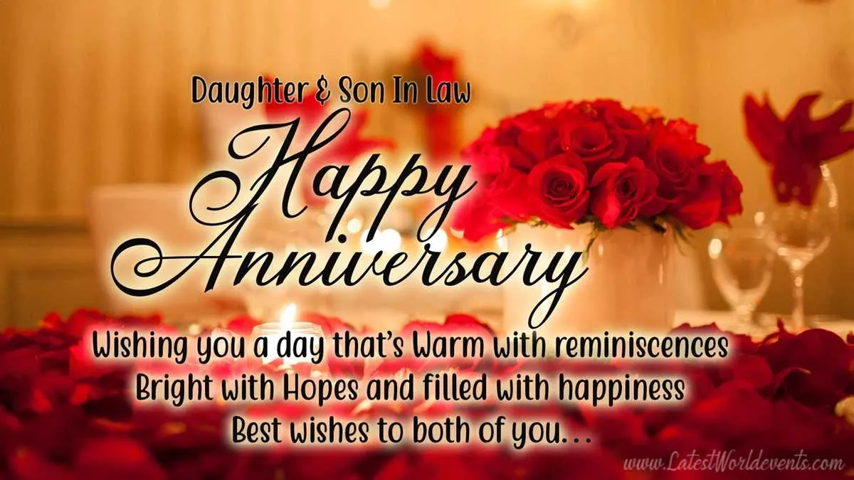 1st wedding anniversary messages for son and daughter in law