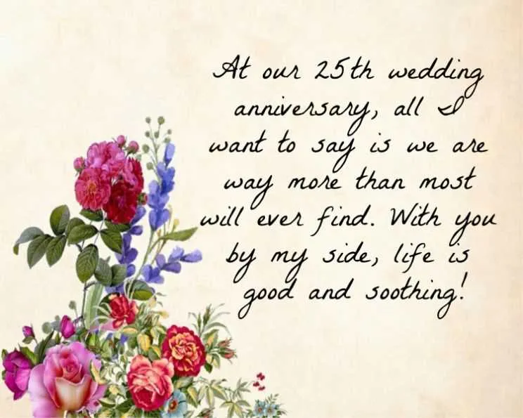 25th wedding anniversary messages