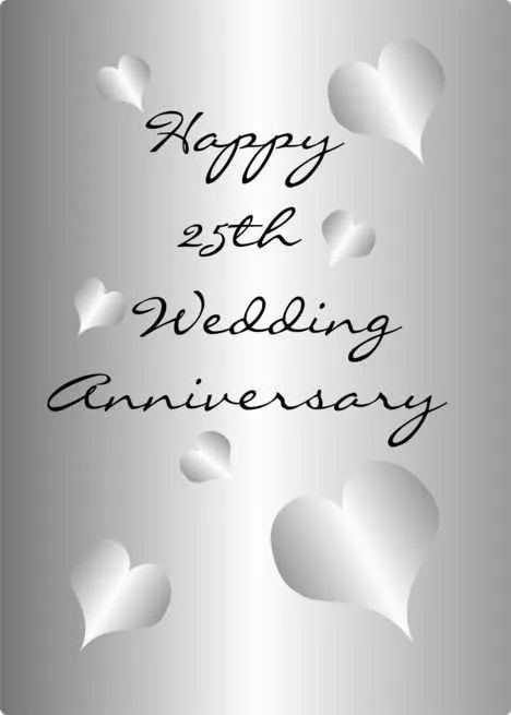 25th wedding anniversary messages for cards