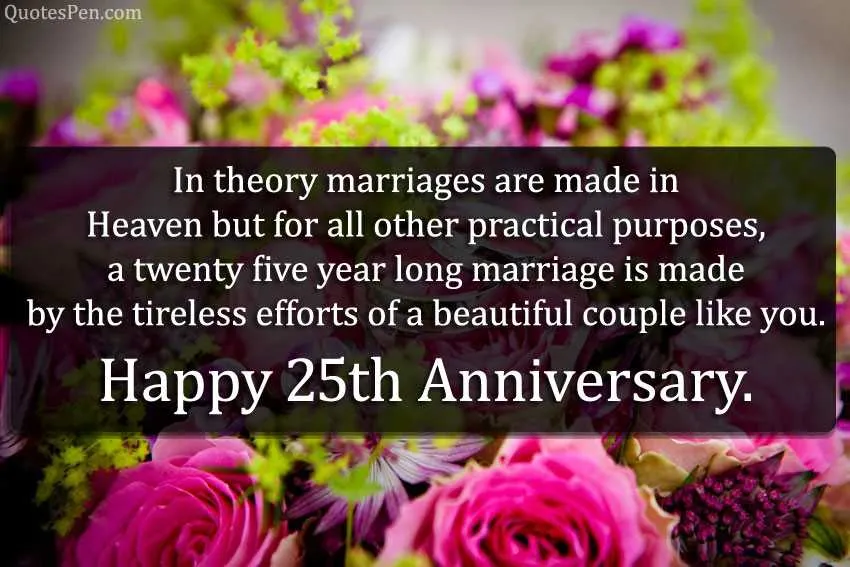 25th wedding anniversary wishes messages