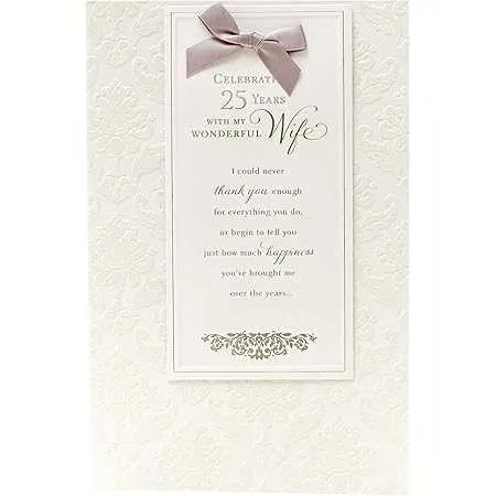 25th wedding anniversary card messages for wife
