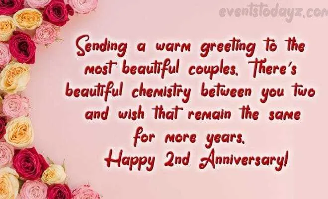 2nd anniversary card message