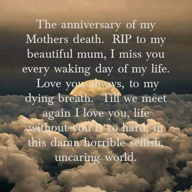 3rd death anniversary message for mother