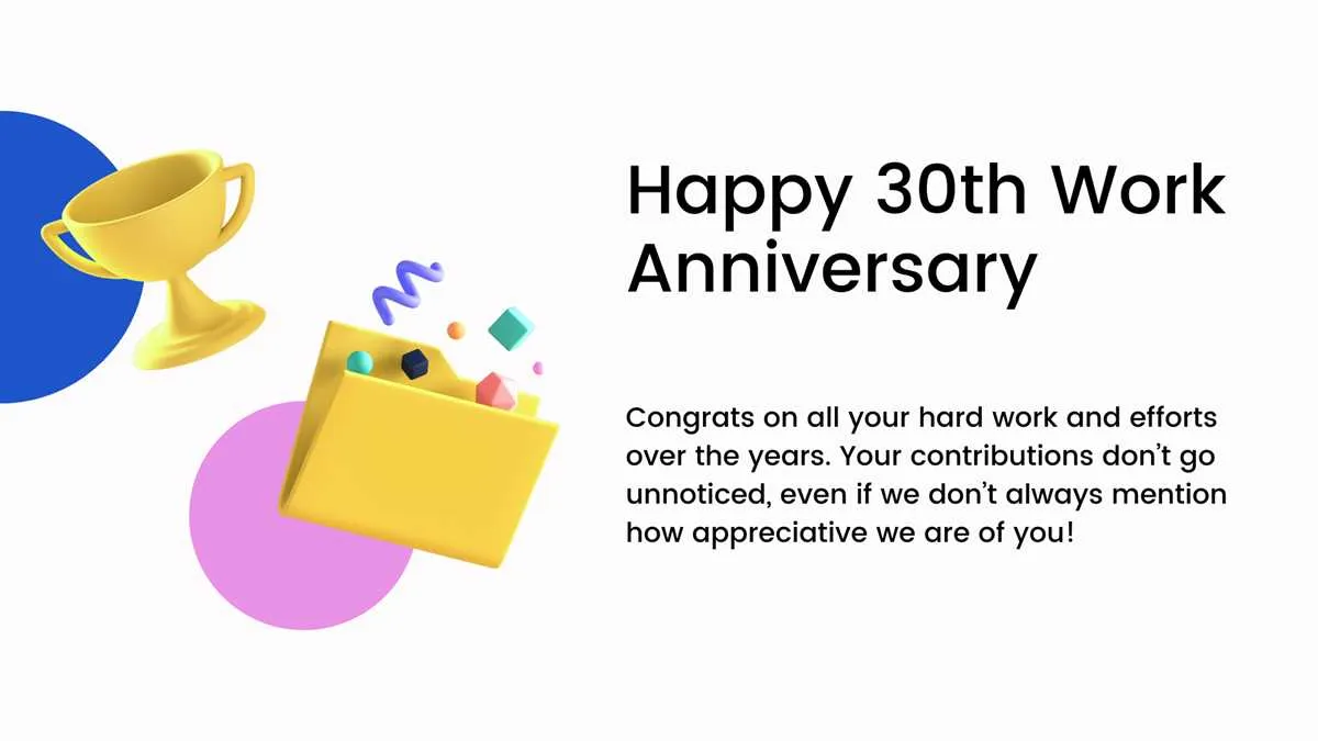 45 year work anniversary message