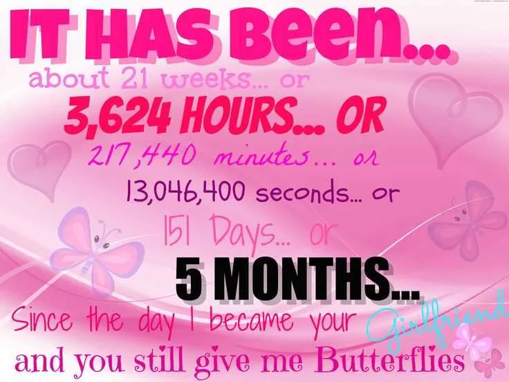 5 months anniversary message
