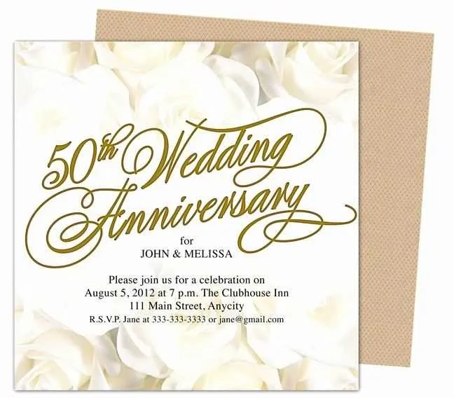50th wedding anniversary invitation message