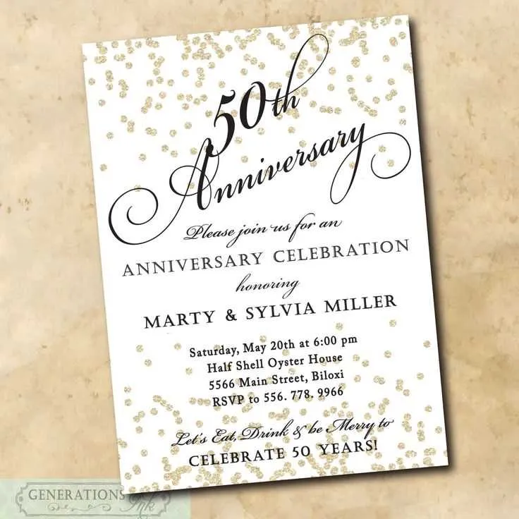 anniversary celebration invitation message