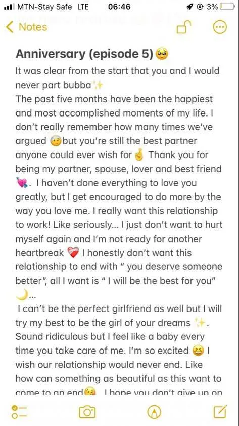 boyfriend 4 month anniversary text messages