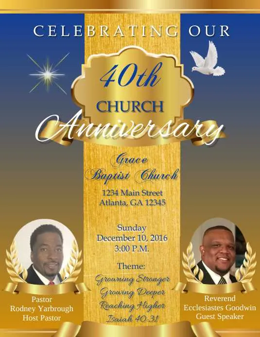 church anniversary message from pastor