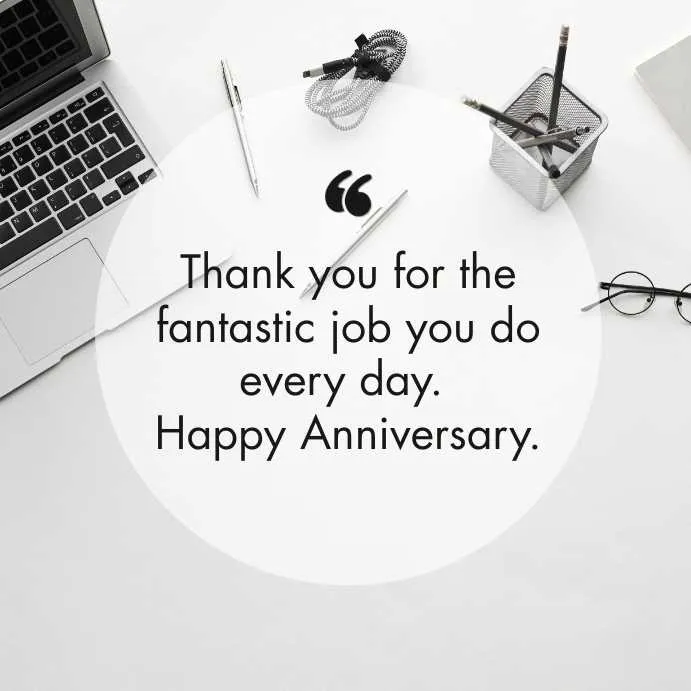 congratulation work anniversary message