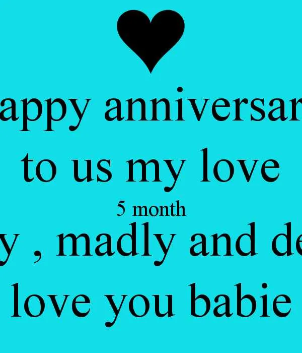 happy 5 month anniversary message