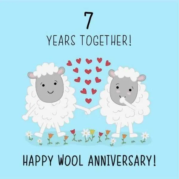 happy 7th year anniversary message