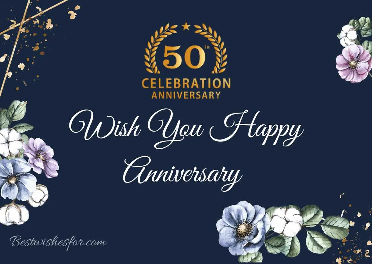 happy anniversary 50th message