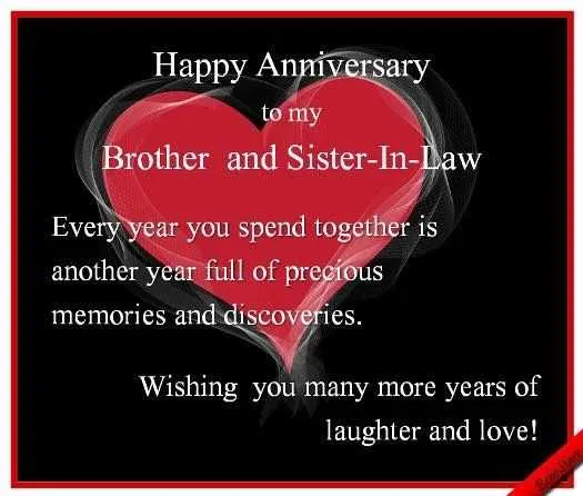 happy anniversary message to my brother