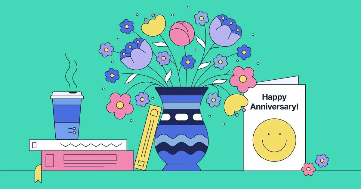 happy anniversary work message