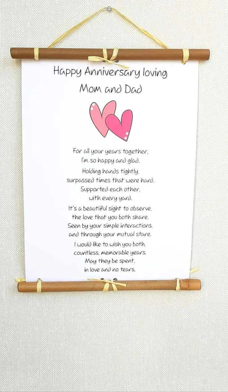 mum and dad anniversary message