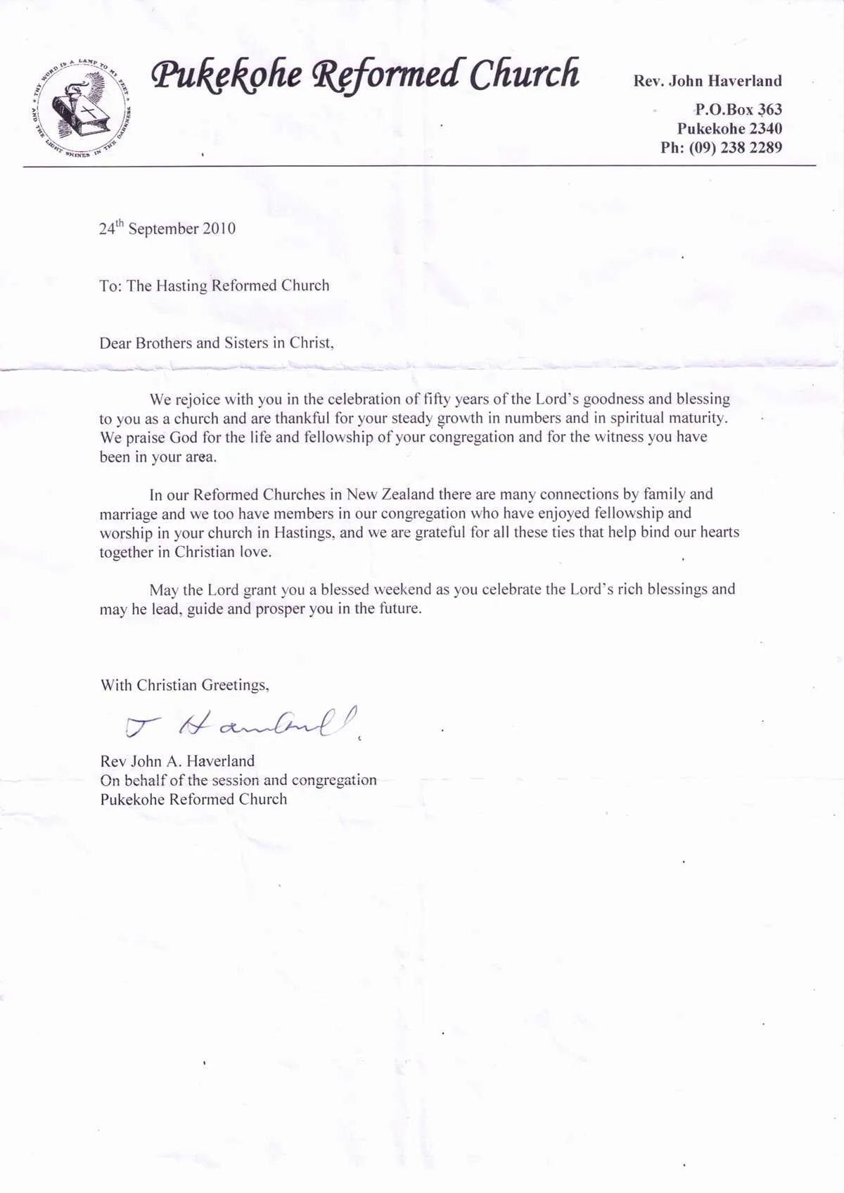 sample congratulatory message for church anniversary