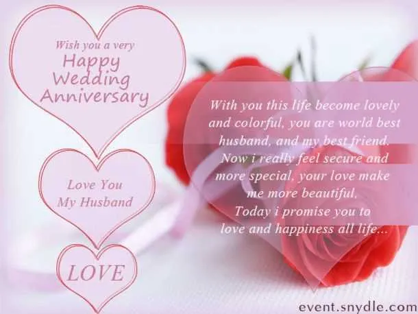 sample wedding anniversary message to husband