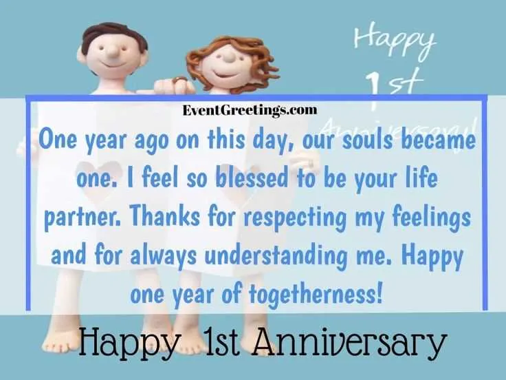 short message for 1 year anniversary