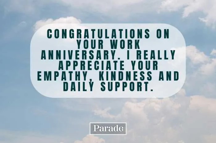 work anniversary messages for employees