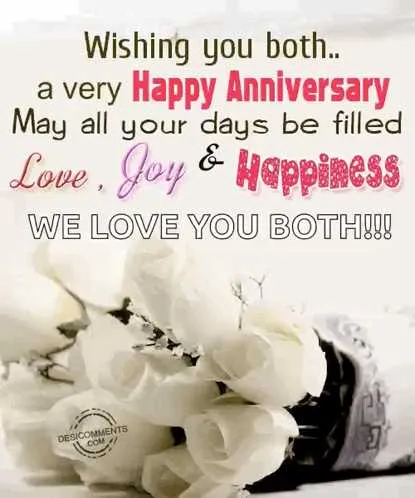 anniversary message for both of us