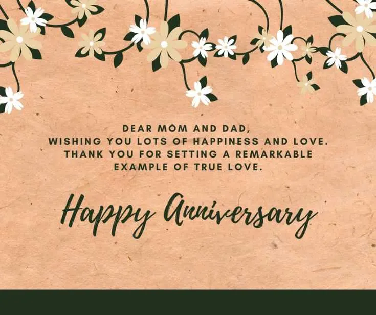 anniversary message for my parents