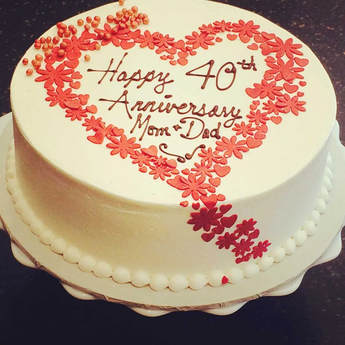 anniversary message on cake for husband