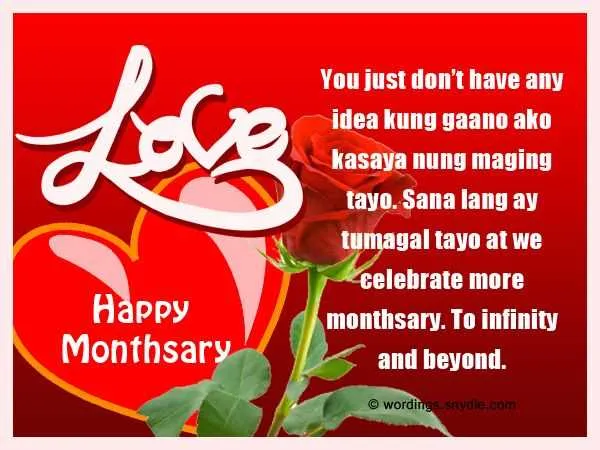 anniversary message to my girlfriend tagalog