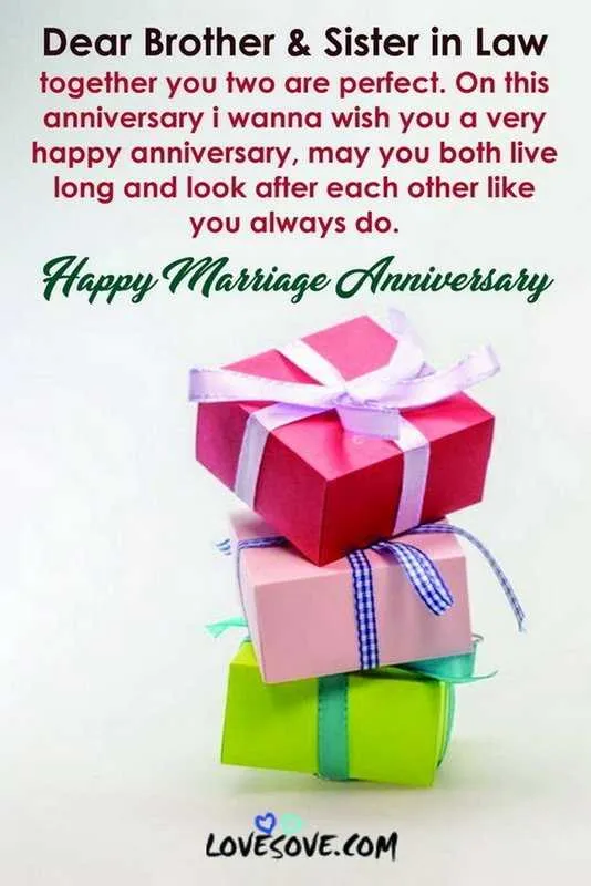 anniversary message to sister in law