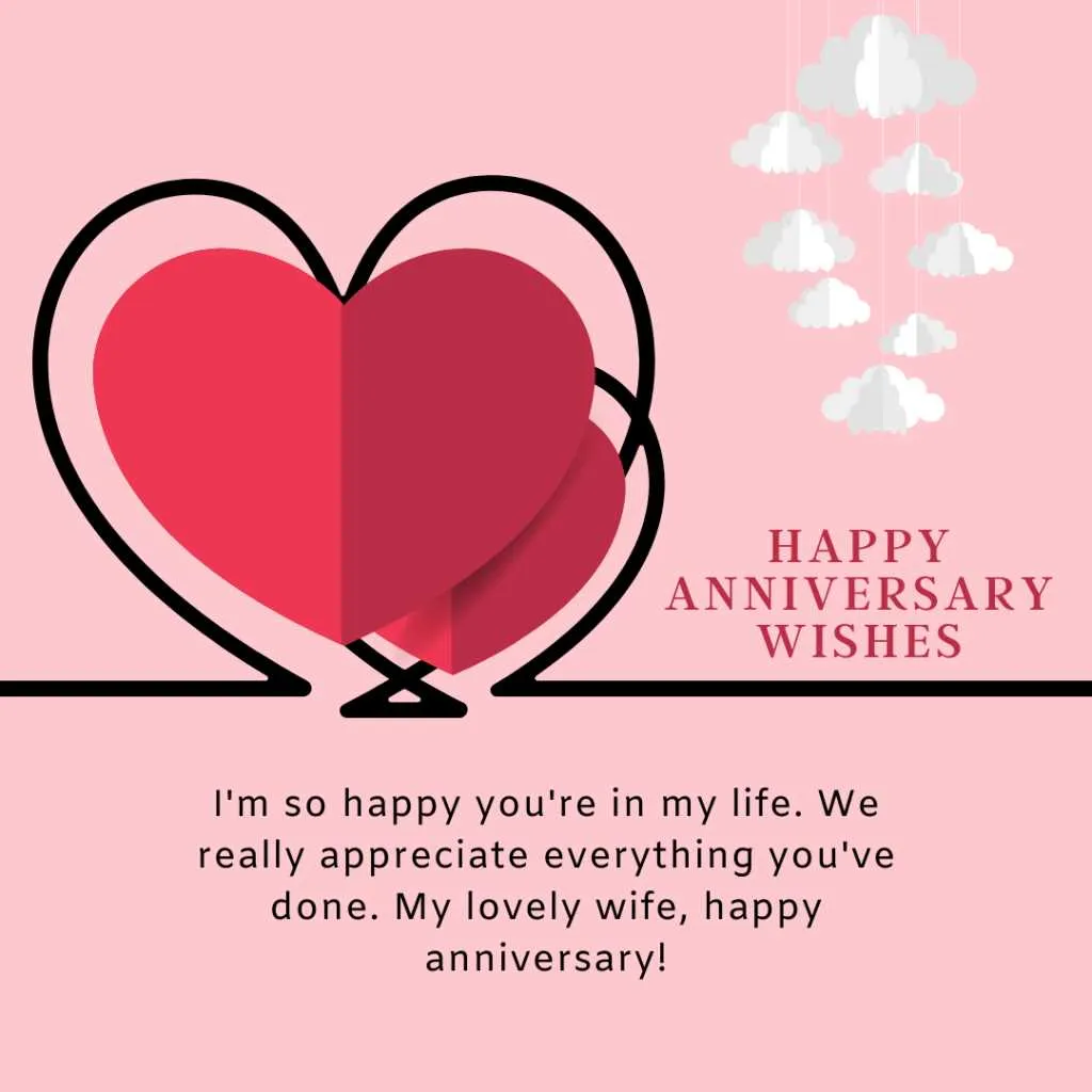 happy anniversary message for wife