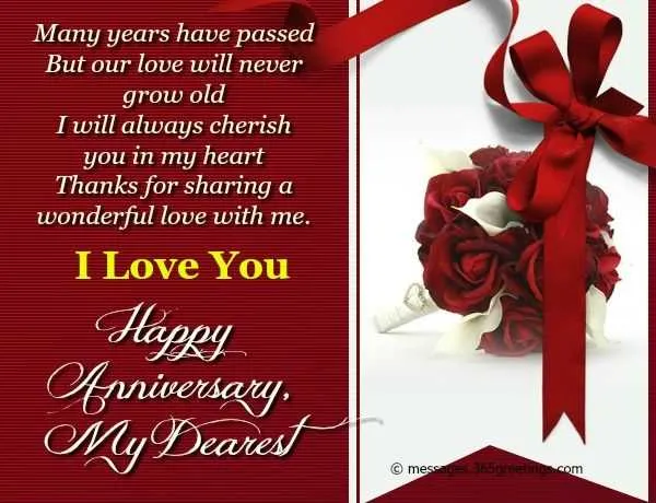 wedding anniversary message to wife from husband