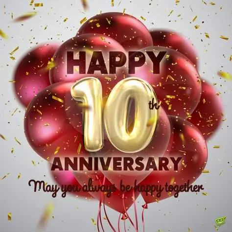 10th anniversary message to wife