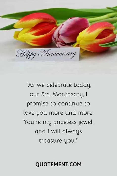 sweet 6 month anniversary message