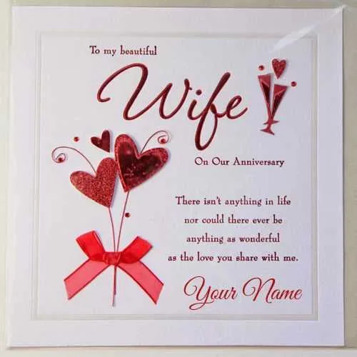 wedding anniversary message card