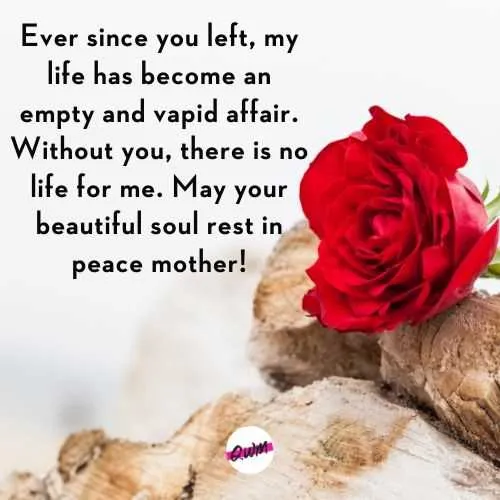 condolence message on death anniversary of mother