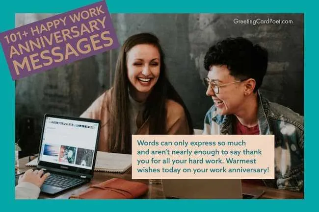 6 year work anniversary message