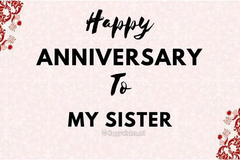 anniversary message for elder sister
