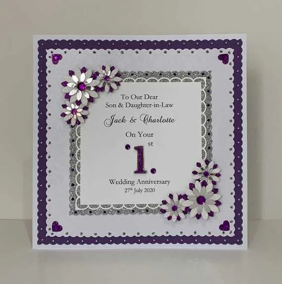 1st wedding anniversary message for daughter and son in law