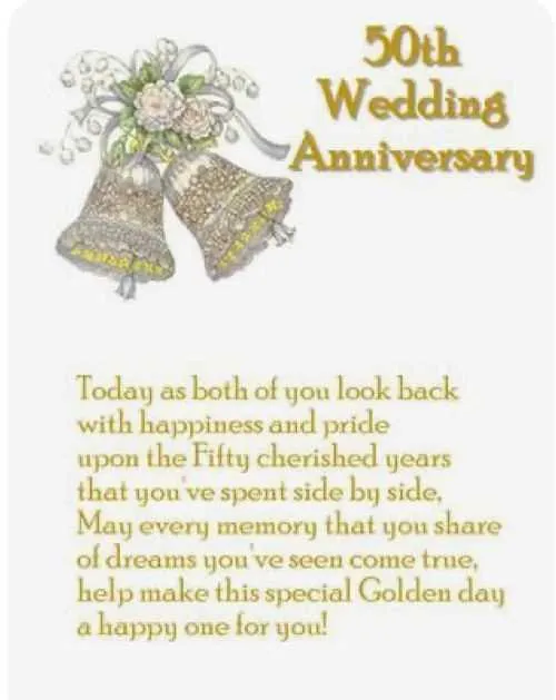 50th wedding anniversary greeting messages