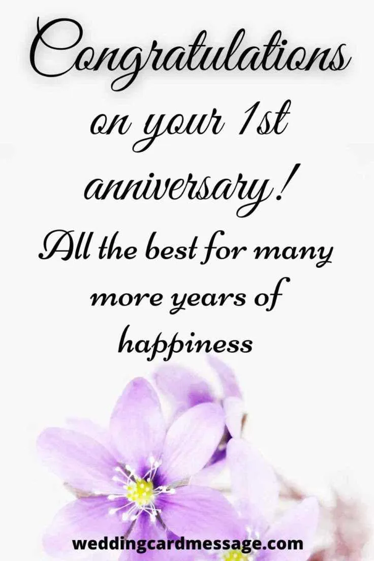 1st marriage anniversary message