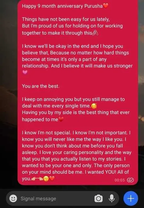 10 month anniversary message for boyfriend