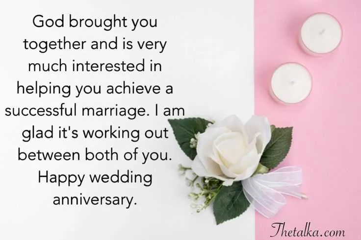 religious wedding anniversary message to a couple