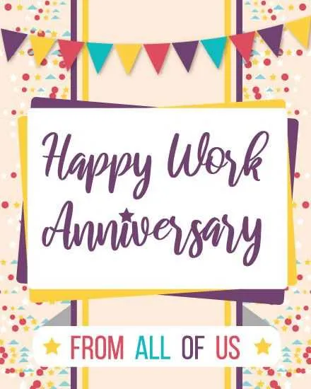 work anniversary congrats messages