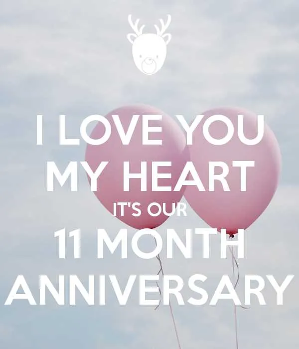 11 month anniversary messages for girlfriend